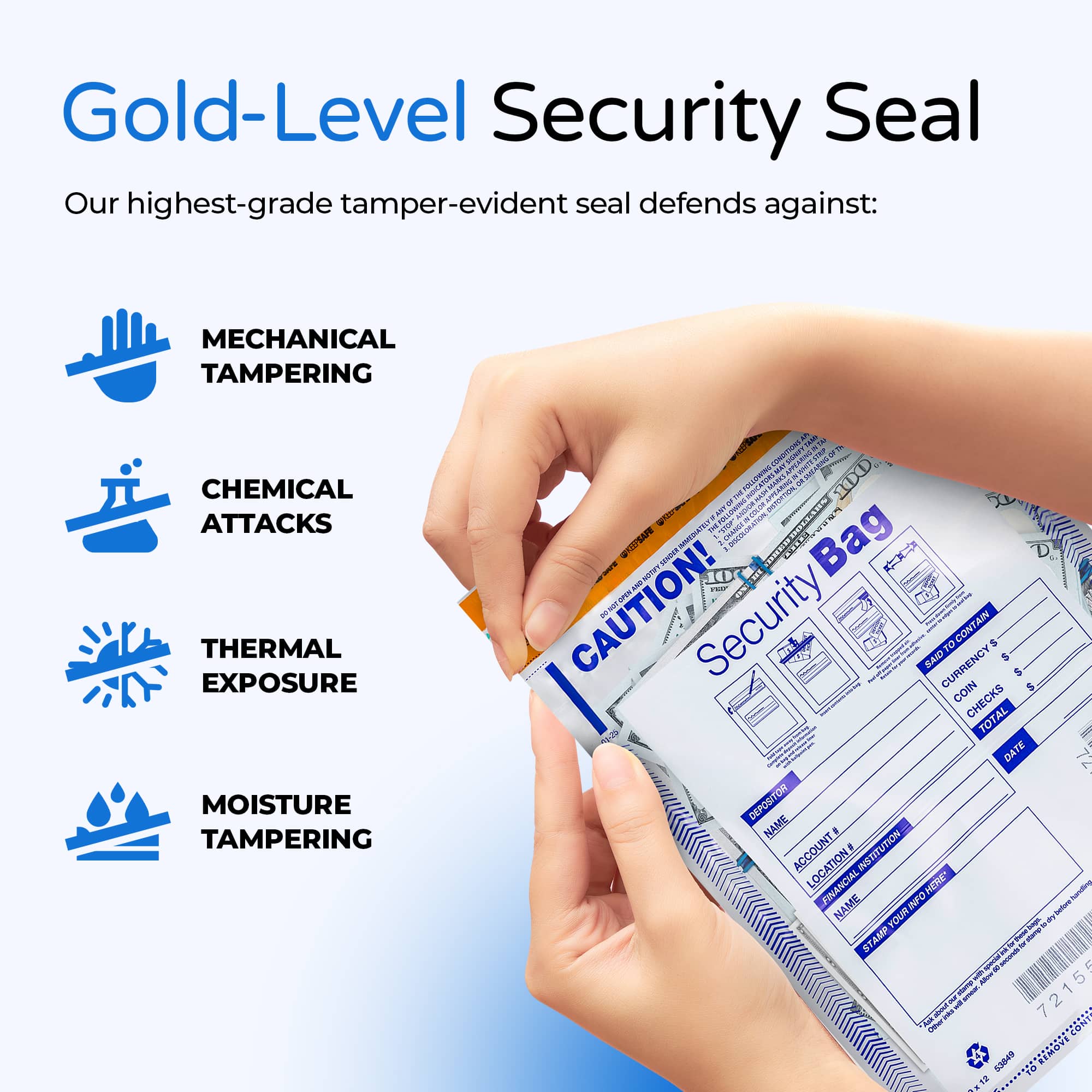 ABC 9 x 12 Tamper-Evident Bank Deposit Bags – Clear or Opaque - Image 4