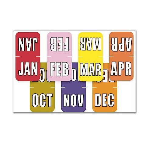 ABC Top Tab Month Aging Labels
