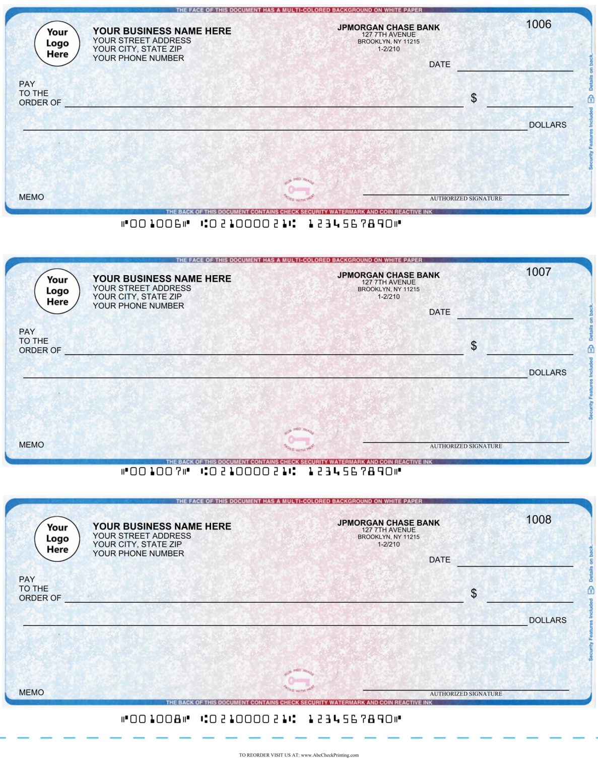 Laser 3 On a page – ABC Check Printing