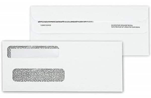 ABC Double Window Check Envelopes, Self-Seal