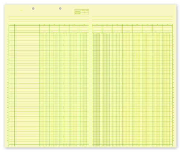 ABC Buff Columnar Work Sheets – 13 Columns, 17″ x 14″, 50 Sheets per Pad