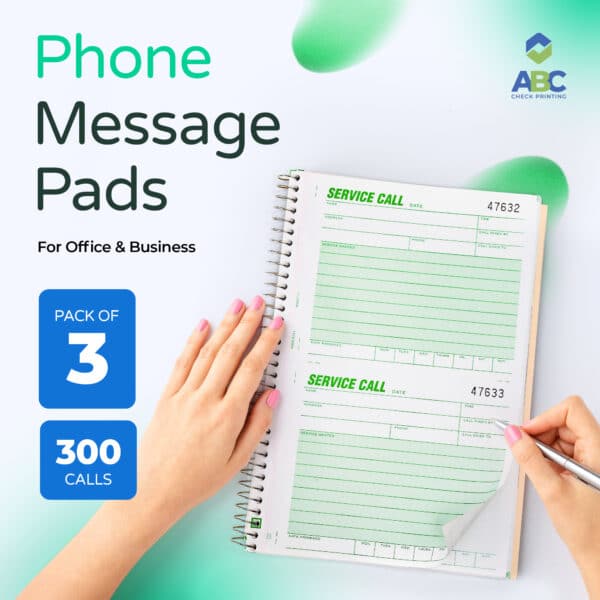 ABC Service Call Log Book, Carbonless Duplicate, 5 5/8 x 8 1/2" Numbered, Spiral Bound, 3 Books (300 Calls) - Image 7