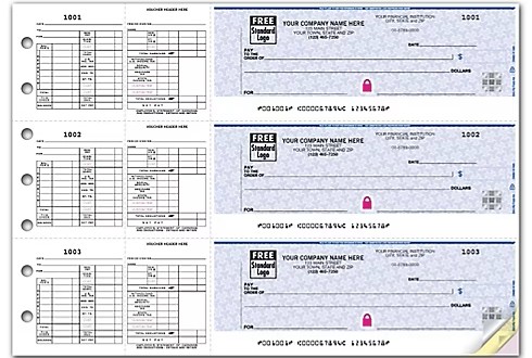 ABC 3-On-A-Page Business Checks for Hourly Payroll, Manual Format