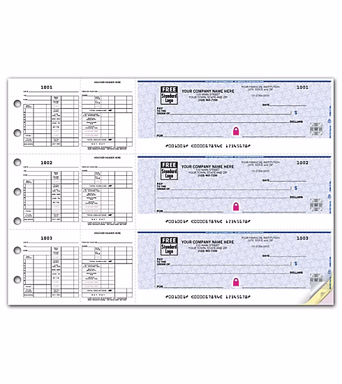 ABC 3-On-A-Page Business Checks for Hourly Payroll, Manual Format