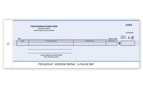 ABC Cash Disbursement Center Check - Carbon Copy, 3 1/4" x 9 1/8"