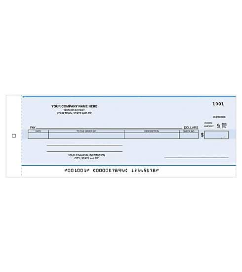 ABC Cash Disbursement Center Check – One-Write System Compatible, Carbon Copy, Ideal for Business Bill Payments