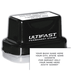 ABC Custom Endorsement Stamp for Security Bags & Deposit Tickets - Self-Inking, Efficient, and Durable