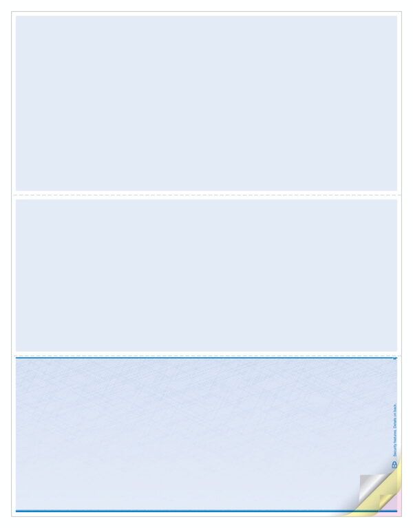 Blank Laser Checks, Bottom Format