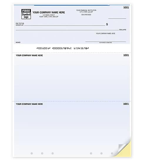 ABC Laser Lined, Hole Punched Multipurpose Check