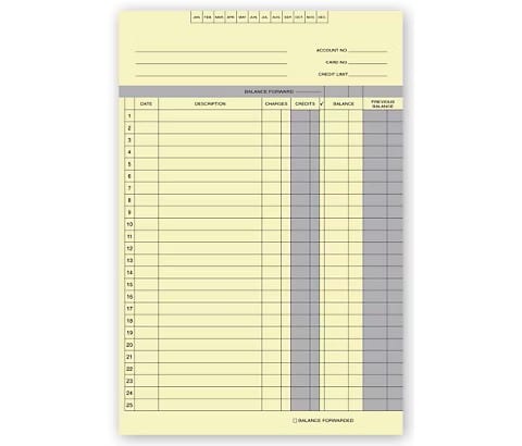 Accounts Receivable Ledger Cards – Organized Customer Payment Record Forms