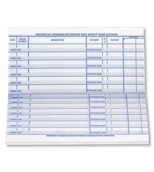 Personal‑Size Expense & Transaction Check Register