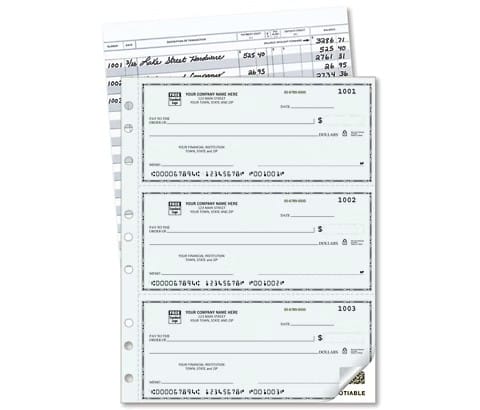 3-On-A-Page Compact Size Duplicate Checks with Register