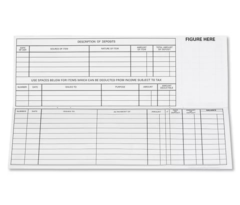 Register for Traveller Checks (1 Pack of 5 Registers)
