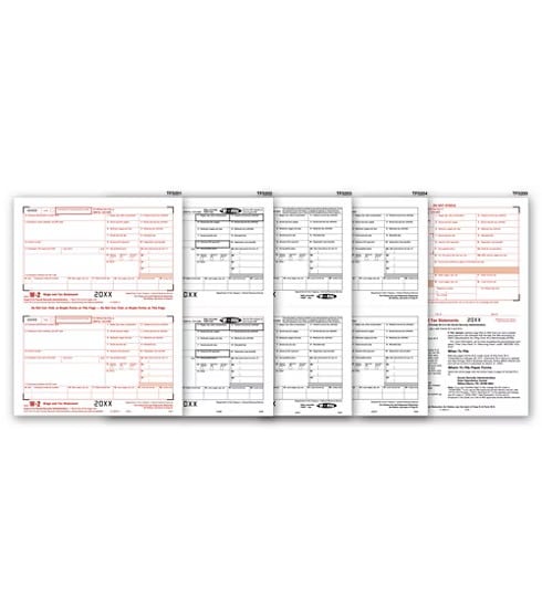 ABC W-2 Tax Forms Set, 4-Part Filing Pack, 50 Sets, Includes W-3 Transmittals