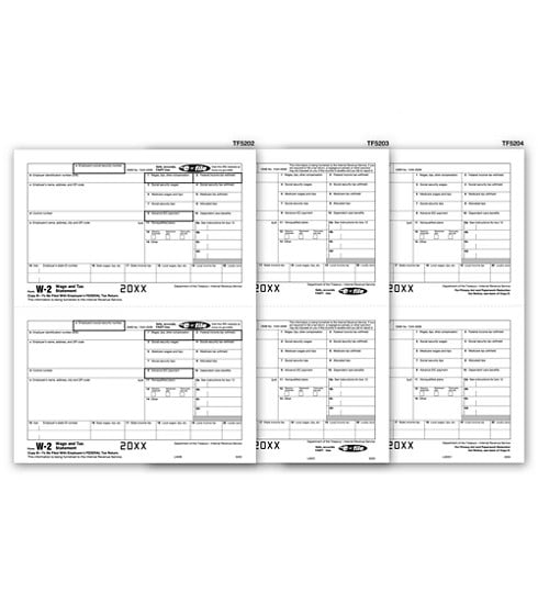 ABC W-2 Tax Forms Set, Electronic Filing Pack, 50 Sets, For Laser Link & TFP Software